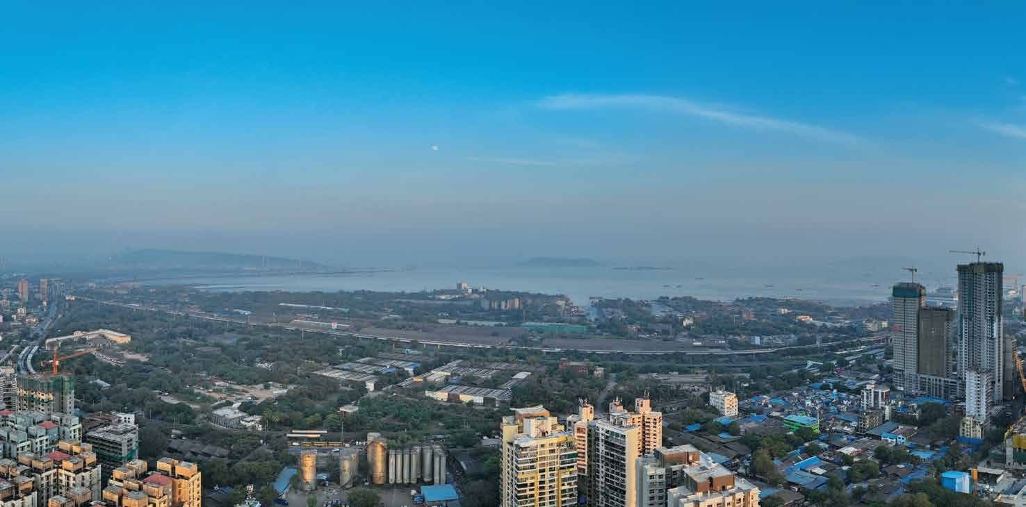 Actual eastward view from the site towards the harbour, the sea and Atal Setu